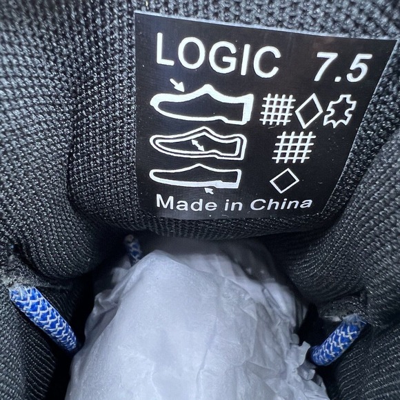 New Javi Logic High Top Blue Silver Leather Shoes Sneakers Men's Size 7.5 D - Picture 10 of 10